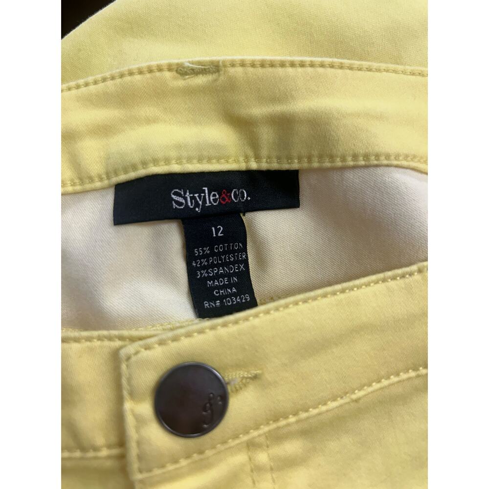 Style & Co Yellow Malibu Skirt – Size 12 – NWT – Premium Stretch - Picture 4 of 12